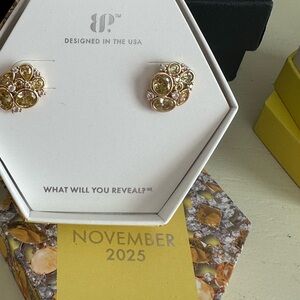 BP Gold and Citrine November Stud earrings